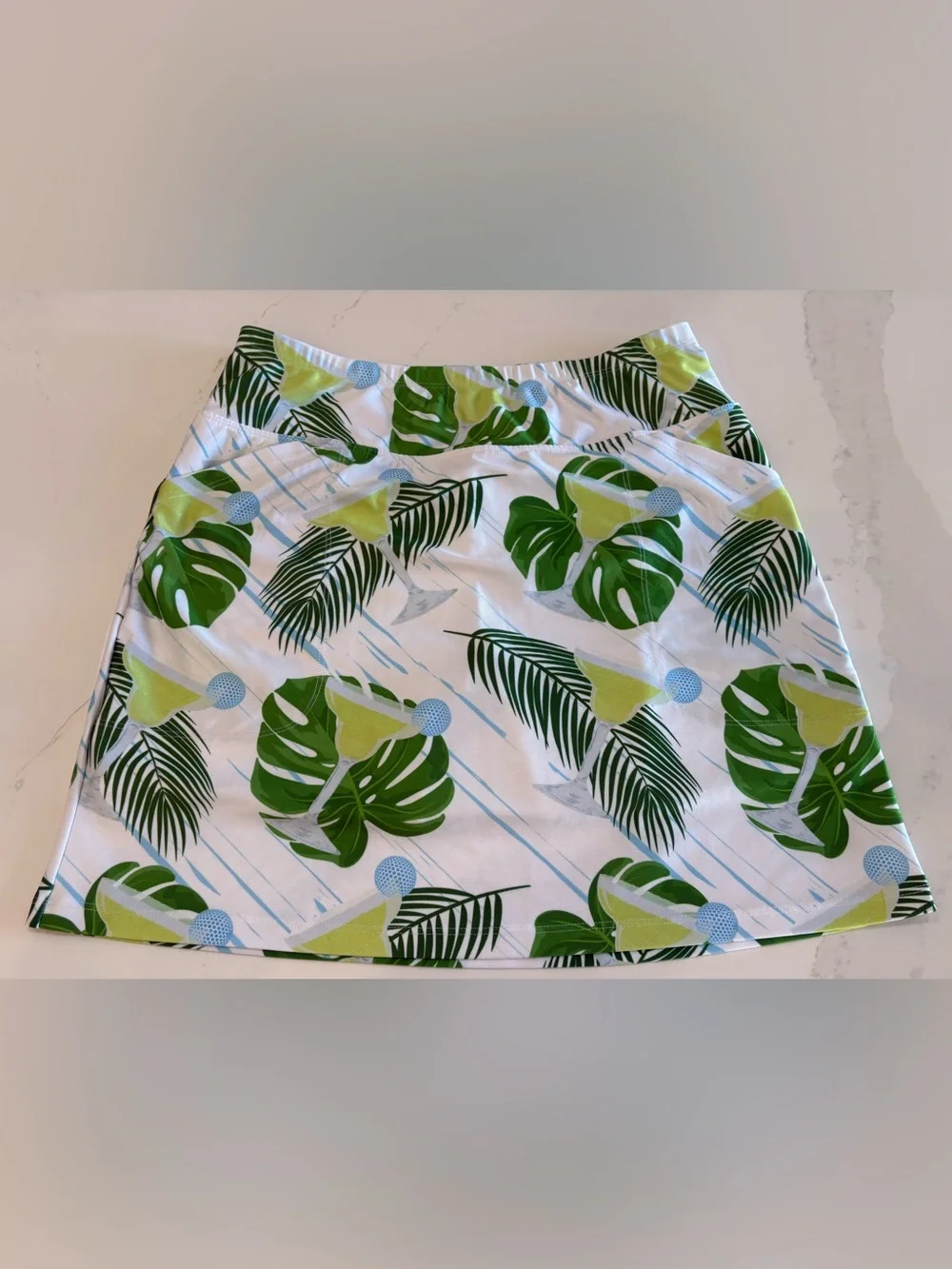 2 -SKINZ MEDIUM MARGARITA TROPICAL GOFT SKORT & ZEBRA TROPICAL SKORT SKIRT LOT